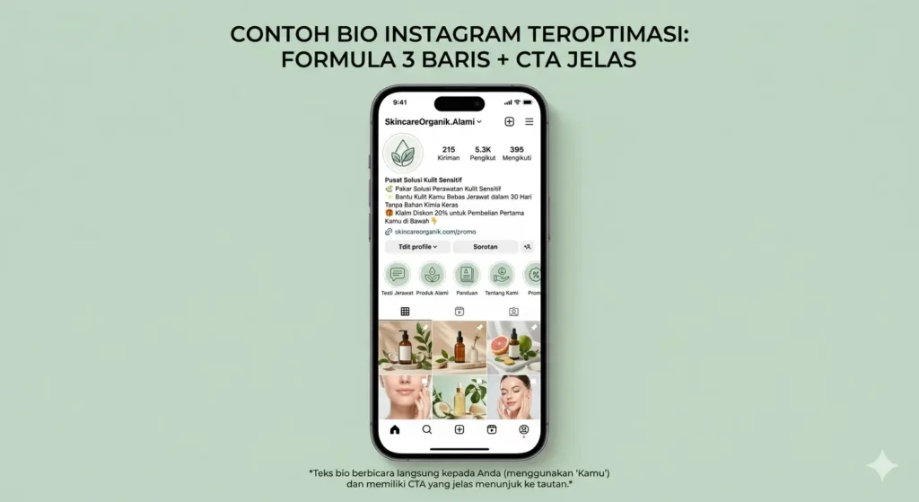 contoh bio instagram bisnis teroptimasi
